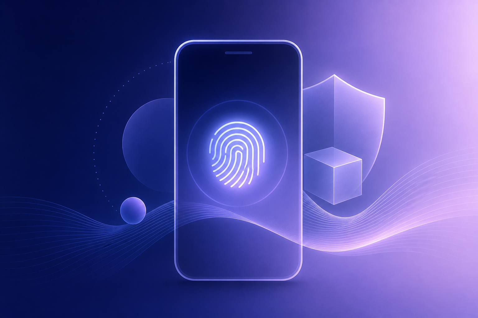 Abstrakte Illustration zu sicherer mobiler Anmeldung